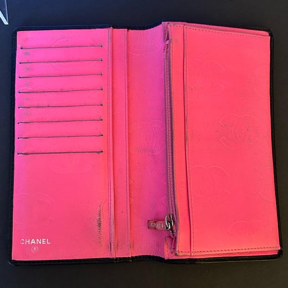 Authentic Chanel CC Cambon Black Lambskin Long Wallet - Picture 9 of 12